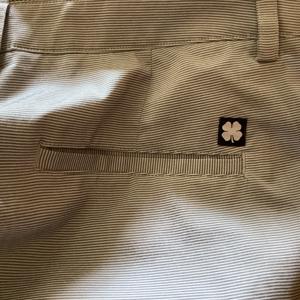 Men’s Lucky Brand Shorts Gray and White Striped Pockets Size 36” Inseam 10” EUC - Picture 11 of 11